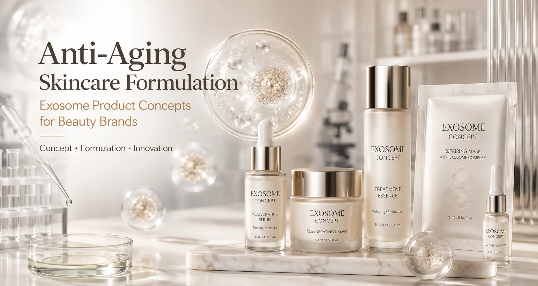 Anti-Aging Skincare Formulation: Exosome Product Concepts for Beauty Brands